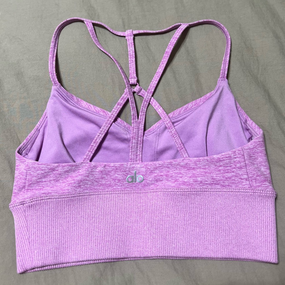 ALO Longline Heather Ribbed Sports Bra